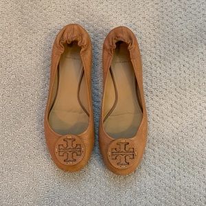 Tory Burch Brown Leather Flats